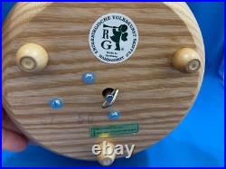 ERZGEBIRGE Christmas Music Box Nativity Carved Wood Richard Glaesser Germany Box