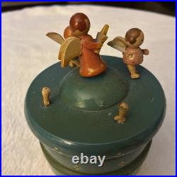 ERZGEBIRGE Wendt Kuhn THORENS Music Box Angel Orchestra Wood Germany 1940s