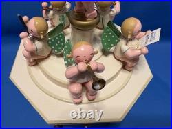 ERZGEBIRGE Wendt Kuhn THORENS Music Box Angel Orchestra Wood Germany 1980s