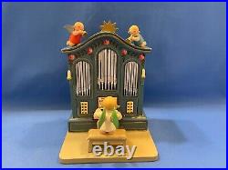 ERZGEBIRGE Wendt Kuhn THORENS Music Box Angel Organ Carved Wood Germany, Box