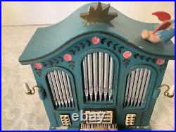 ERZGEBIRGE Wendt Kuhn Thorens Music Box Angel Organ Carved Wood Germany