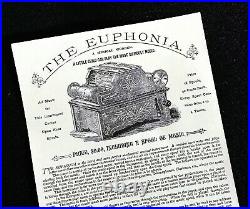 EUPHONIA ORGANETTE with3 MULTI-TUNE MUSIC ROLLS