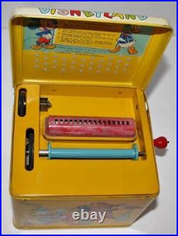 EX! DISNEYLAND 1950s MELODY PLAYER MUSICAL TOY+7 MUSIC ROLLS-WORKS GREAT