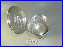 EXC. Rare Vintage Reuge Music Box Large Sterling Pewter Beer stein Musical Cup