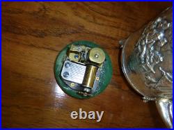 EXC. Rare Vintage Reuge Music Box Large Sterling Pewter Beer stein Musical Cup