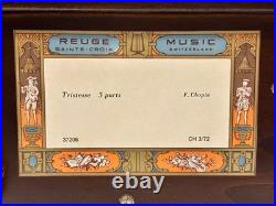 EXC Swiss REUGE 3/72 Music Box, Capodimonte Ceramic Chopin's Tristesse VIDEO