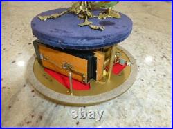 EXC Vintage Swiss Reuge Singing Bird Cage Gold Filled Cage Two Birds Model