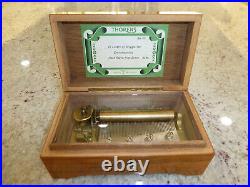 EXC Vintage Swiss Thorens Pre Reuge Music Box 50 Key 3 Songs (Watch The Video)