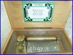 EXC Vintage Swiss Thorens Pre Reuge Music Box 50 Key 4 Song (Watch The Video)