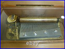 EXC Vintage Swiss Thorens Pre Reuge Music Box 50 Key 4 Song (Watch The Video)