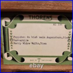 EXC Vintage Swiss Thorens Pre Reuge Music Box Merry Widow Waltz. Al 336