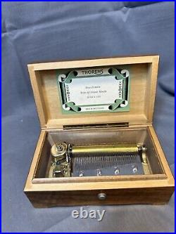 EXCELLENT Vintage Swiss Thorens Pre Reuge Music Box 50 Key 3 Song SEE Video