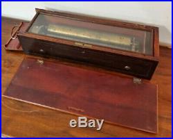 Early Antique Key Wind 14 Cylinder Music Box 4 Airs (tunes)