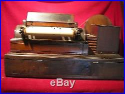 Early Paper Roller Organ with 3 Rolls Dulciphon Music Box