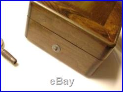 Early Small 3 Air Cylinder Music Box Swiss Antique with 63 notes, ex
