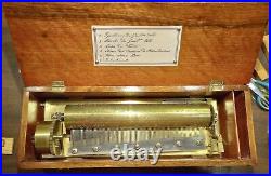 Early (ca. 1835) 6-Tune Music Box with 94-Tooth Comb by an Unknown Maker