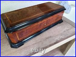 Elegant REUGE 50 Note Music Box 5 Interchangeable Cylinders FREE SHIPPING