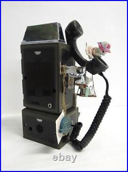 Enesco 1992 Party Line Pay Phone Deluxe Action Music Box with Moving Mice -EUC