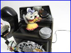 Enesco 1992 Party Line Pay Phone Deluxe Action Music Box with Moving Mice -EUC