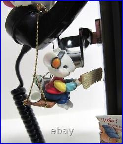 Enesco 1992 Party Line Pay Phone Deluxe Action Music Box with Moving Mice -EUC