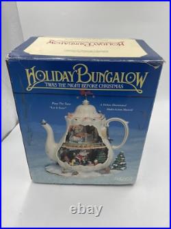Enesco 1993 Holiday Bungalow Twas the Night Before Christmas Let It Snow Music Enesco 1993 Holiday Bungalow Twas the Night Before Christmas Let It Snow Music
