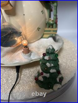 Enesco 1993 Teapot Bungalow Music Box'Twas The Night Before Christmas READ