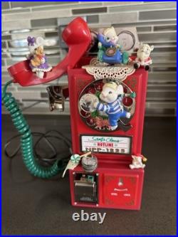 Enesco Deluxe Action Musical Call 2 Collect Santa Claus Hotline Telephone WORKS
