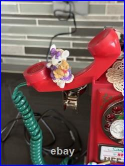 Enesco Deluxe Action Musical Call 2 Collect Santa Claus Hotline Telephone WORKS