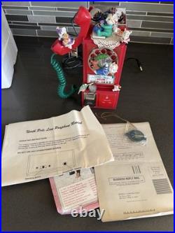 Enesco Deluxe Action Musical Call 2 Collect Santa Claus Hotline Telephone WORKS