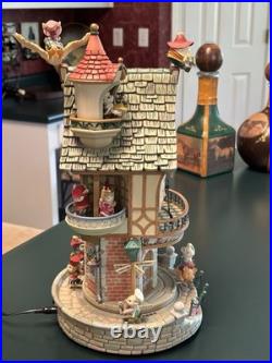 Enesco Enchanted Clocktower Vtg 1993 Animated Musical Display Works See Video
