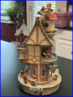 Enesco Enchanted Clocktower Vtg 1993 Animated Musical Display Works See Video