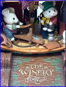 Enesco Grape Expectations The Winery Animated Mice Music Box Illuminated