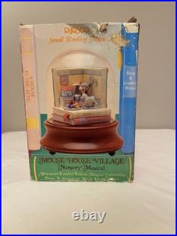 Enesco Mouse House Village Nursery Musical Dome Bringing Up Baby 1993 Enesco Mouse House Village Nursery Musical Dome Bringing Up Baby 1993
