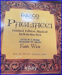 Enesco Music Box Pagliacci Limited Edition Musical Jack In The Box