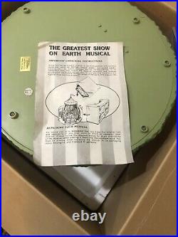 Enesco Music Box THE GREATEST SHOW ON EARTH Circus Lighted Action Musical