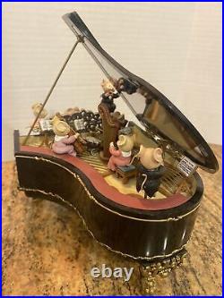 Enesco Music Mice-Tro Deluxe Action Grand Piano Music Box Plays Polonaise