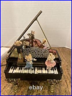 Enesco Music Mice-Tro Deluxe Action Grand Piano Music Box Plays Polonaise