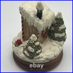 Enesco North Pole Village Music Box 876879 Santa Simon in the Outhouse Zimnicki