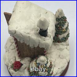 Enesco North Pole Village Music Box 876879 Santa Simon in the Outhouse Zimnicki