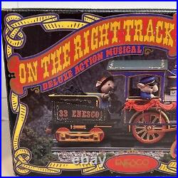 Enesco On The Right Track Locomotive Plays-Casey Jones Multi-Action Musical NIB