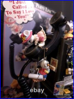 Enesco Party Line Musical Phone Mouse Animated NEW In Box Works? 2311