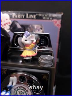 Enesco Party Line Musical Phone Mouse Animated NEW In Box Works? 2311