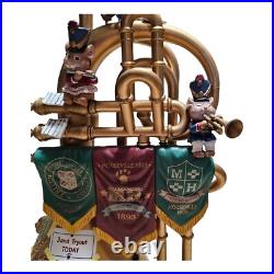 Enesco Strike Up The Band Mice Trumpet Multi-Action Music Box with Power Adapter