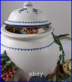 Enesco Teapot Bungalow Illuminated Lighted Action Musical Animated Mice Vintage