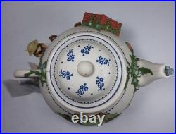 Enesco Teapot Bungalow Illuminated Lighted Action Musical Animated Mice Vintage