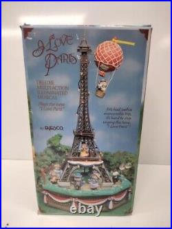 Enesco Viva LA France Musical Eiffel Tower 1992 RARE