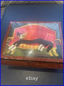 Ercolano Music Box Cat On Red Sofa Rosina Wachtmeister Spanish Dance Pouch NIB