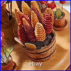 Erzgebirge Steinbach Music Box Blumenmarkt Flower Lady FLAWS READ BLUE