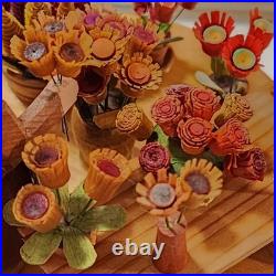 Erzgebirge Steinbach Music Box Blumenmarkt Flower Lady FLAWS READ BLUE