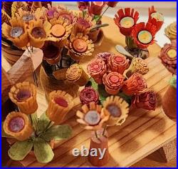 Erzgebirge Steinbach Music Box Blumenmarkt Flower Lady FLAWS READ BLUE
